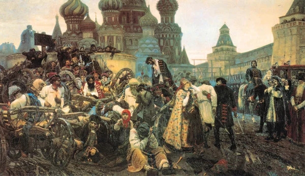 世界经典油画-苏里柯夫《近卫军临刑的早晨》