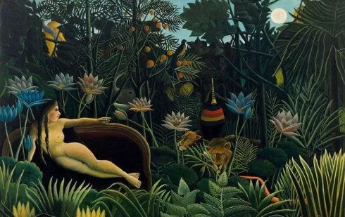 世界经典油画-亨利卢梭《梦》