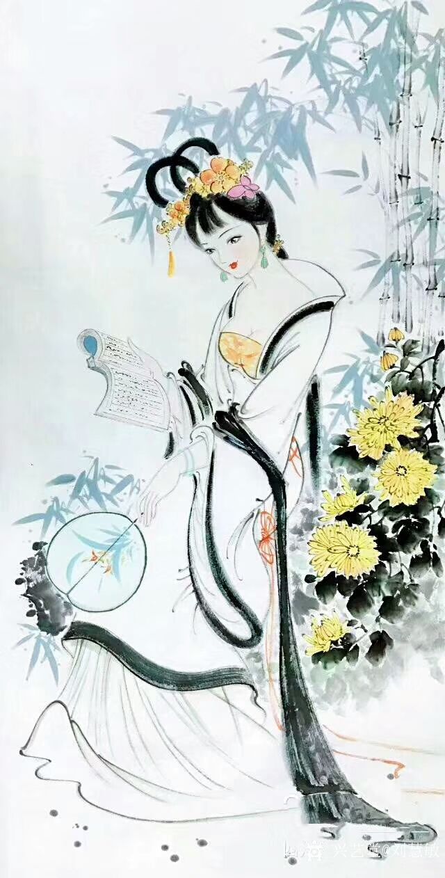 刘慧敏日记:国画人物画仕女图一组,请欣赏.