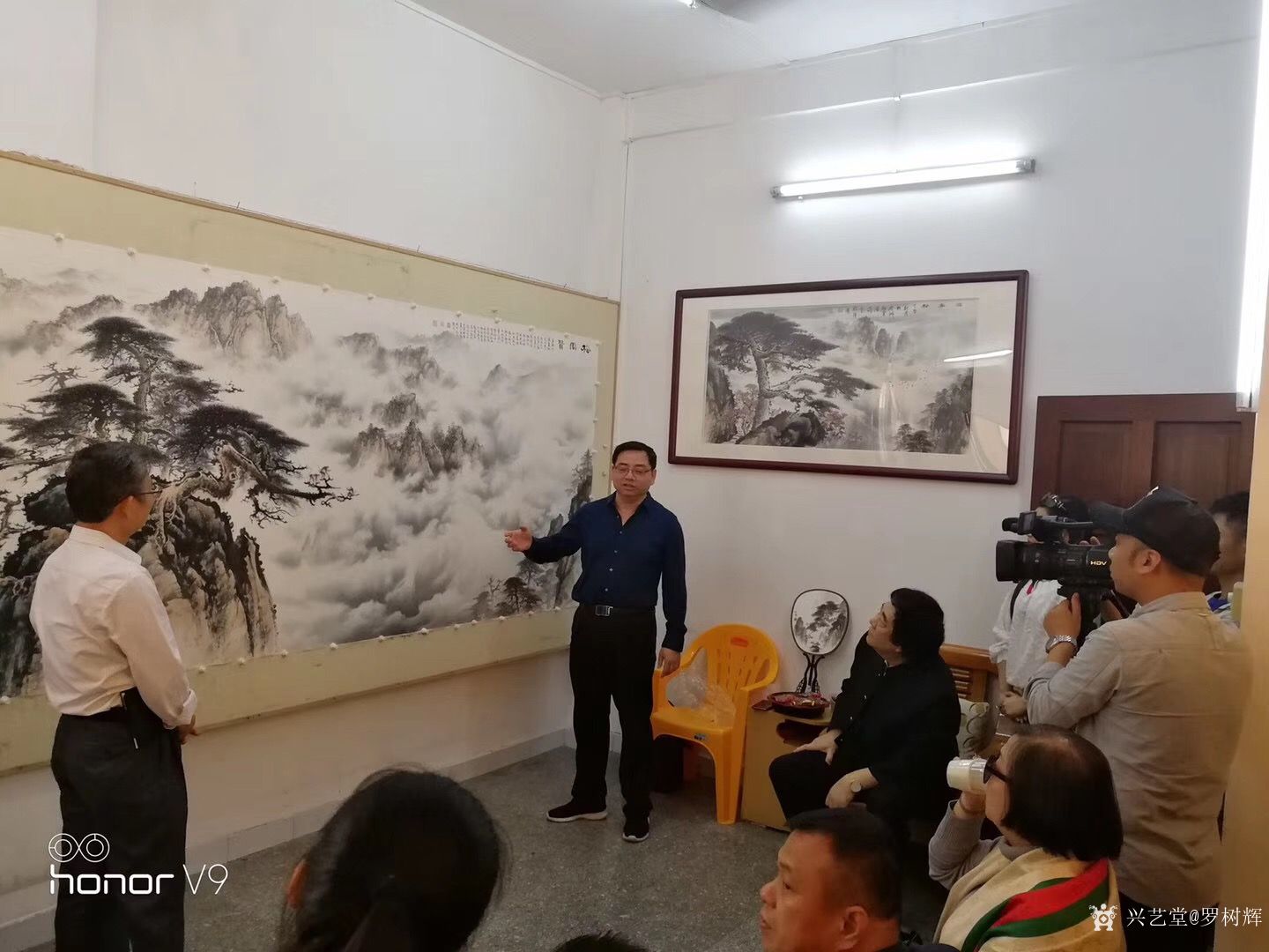 罗树辉生活-2月16日上午,广东省收藏家协会黎展华主席,尙雅书画院何元