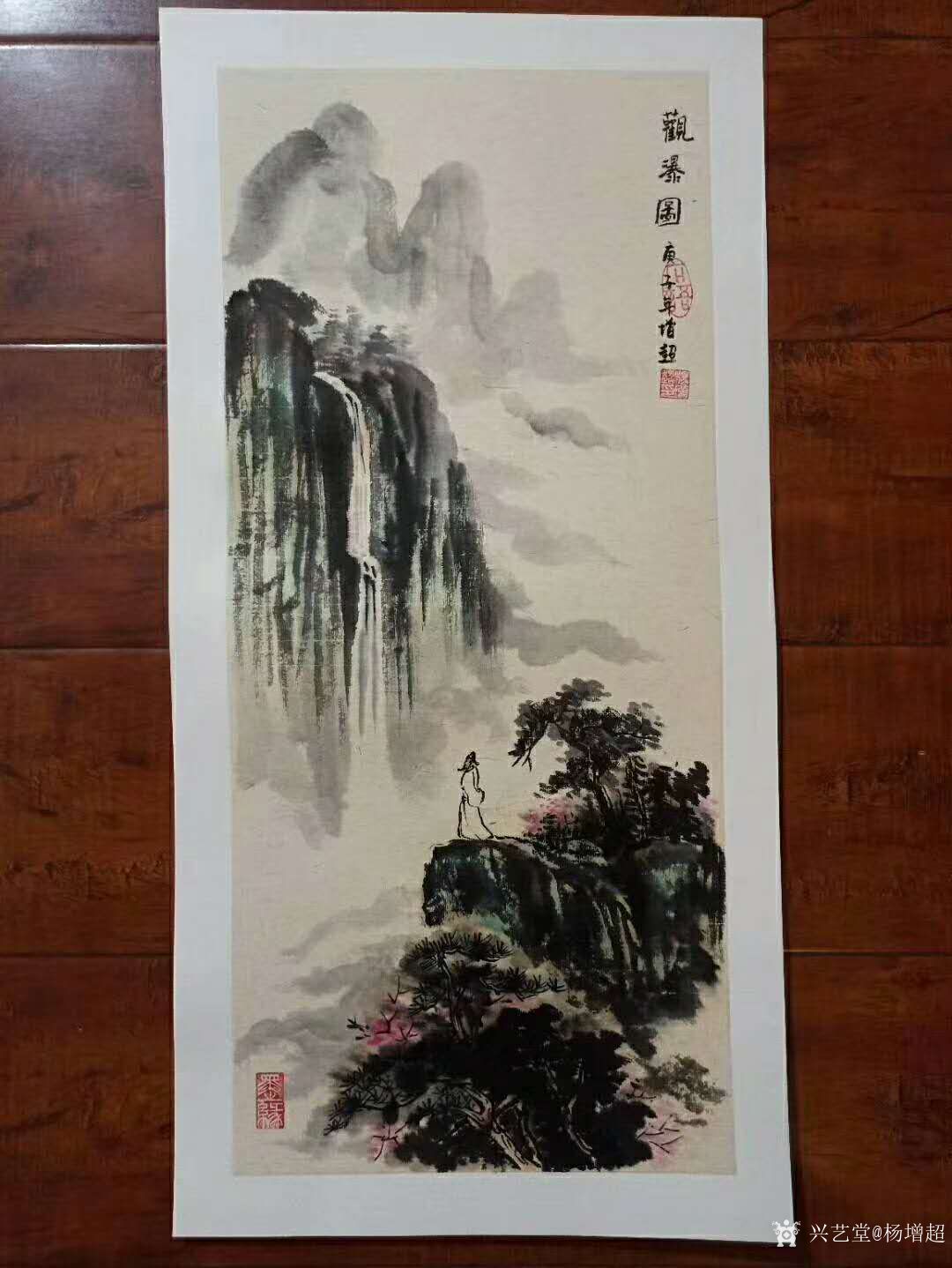 《江南春晓》,作品尺寸四尺竖幅68x138cm,杨增超庚子年夏月国画山水画