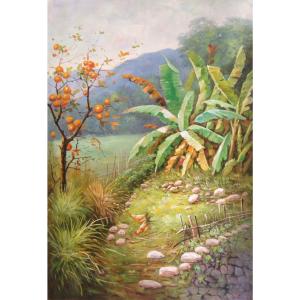 艺术品图片：艺术家莫明标油画作品名称《【后花园】作者莫明标 临摹》价格768.00 元