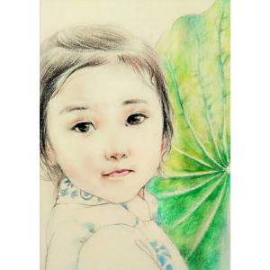 艺术品图片：艺术家刘晓宁油画作品名称《【小女孩】作者刘晓宁》议价