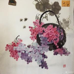 艺术品图片：艺术家杨凌国画作品名称《硕果》议价