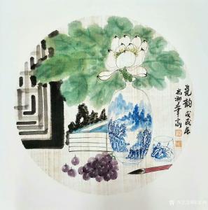 艺术品图片：艺术家陈宏洲国画作品名称《瓷韵》议价