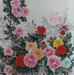 艺术品图片：艺术家乔荣英国画作品名称《花开富贵》议价
