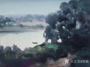 艺术品图片：艺术家倪敬油画作品名称《锦江河》议价
