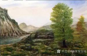 艺术品图片：艺术家画家邹宝远油画作品名称《靠山》价格6020.00 元
