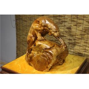 艺术品图片：艺术家刘木雕刻作品名称《【榴豹】持有人刘木》价格6720.00 元