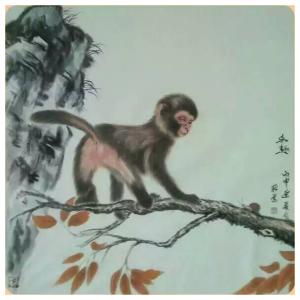 艺术品图片：艺术家马新荣国画作品名称《【猴子】作者马新荣》价格800.00 元