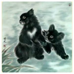 艺术品图片：艺术家马新荣国画作品名称《【狗熊】作者马新荣》价格800.00 元