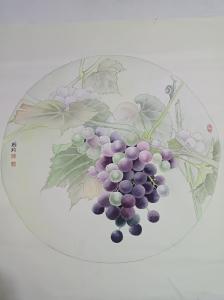 艺术品图片：艺术家杨国钧国画作品名称《工笔葡萄》价格2000.00 元