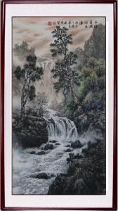 艺术品图片：艺术家冯建德国画作品名称《冯建德彩墨山水》价格4800.00 元