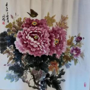 艺术品图片：艺术家李同辉国画作品名称《牡丹【天香】》价格1500.00 元