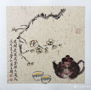 艺术品图片：艺术家石梦松国画作品名称《一壶茶》议价
