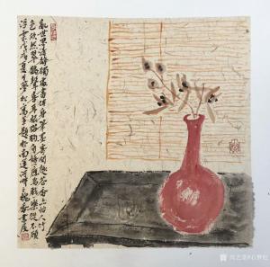 艺术品图片：艺术家石梦松国画作品名称《花瓶》议价