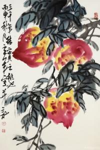 艺术品图片：艺术家王立军国画作品名称《《三千年结实之桃》》议价
