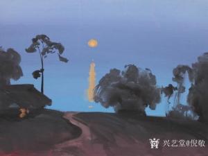 艺术品图片：艺术家倪敬油画作品名称《川西晨》议价