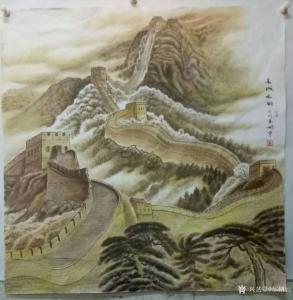 艺术品图片：艺术家郝鹏云国画作品名称《长城之歌》议价