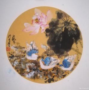艺术品图片：艺术家赵永刚国画作品名称《荷塘》价格600.00 元