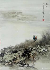 艺术品图片：艺术家陈刚油画作品名称《油画山水画-远方》价格1000.00 元