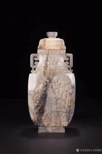 艺术品图片：艺术家东方古玩城堡雕刻作品名称《清代和田玉人物赏瓶》议价