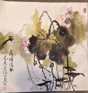 艺术品图片：艺术家徐如茂国画作品名称《花鸟-荷花》价格800.00 元