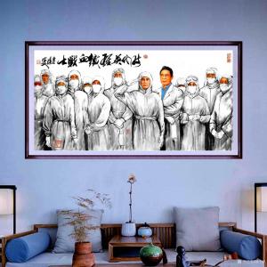 艺术品图片：艺术家潘宁秋国画作品名称《时代英雄铁血战士》议价