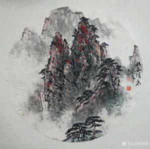 艺术品图片：艺术家欧凯歌国画作品名称《山水-幽谷清泉》议价
