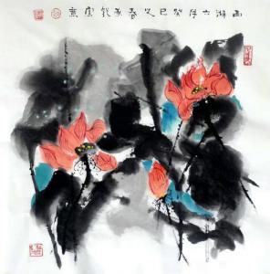 艺术品图片：艺术家赵承锐国画作品名称《花鸟画-西湖六月》议价
