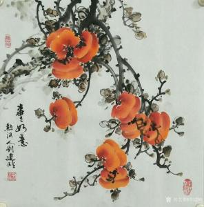 艺术品图片：艺术家刘建岭国画作品名称《事事如意4（斗方）》价格600.00 元