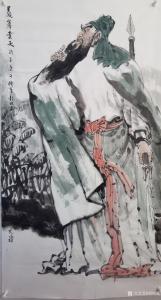 艺术品图片：艺术家刘明礼国画作品名称《人物画-关羽义薄云天》议价
