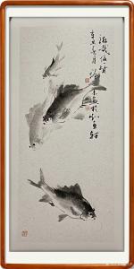 艺术品图片：艺术家冯增木国画作品名称《鱼-游哉一生》议价