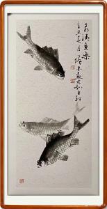 艺术品图片：艺术家冯增木国画作品名称《泉清鱼乐》议价