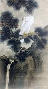 艺术品图片：艺术家张建辉国画作品名称《花鸟画-松韵》议价