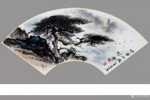 艺术品图片：艺术家罗树辉国画作品名称《山水松树-将军风度》价格8000.00 元