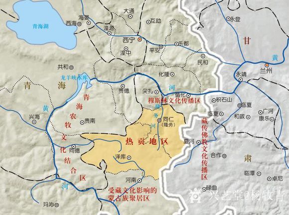 青海热贡这片地域东邻甘肃省夏河县,这里是藏传佛教格鲁派(黄教)著名
