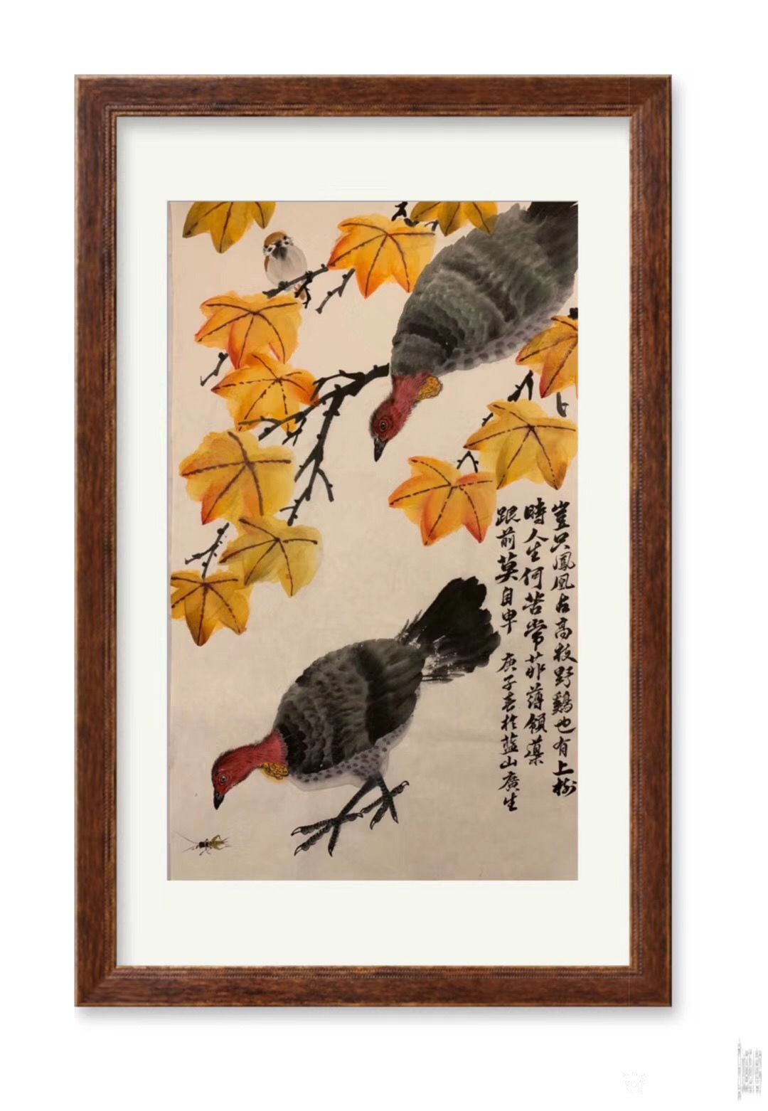 藝術家石廣生日記:國畫花鳥畫《豈只鳳凰佔高枝》 深山避疫,多見山雞