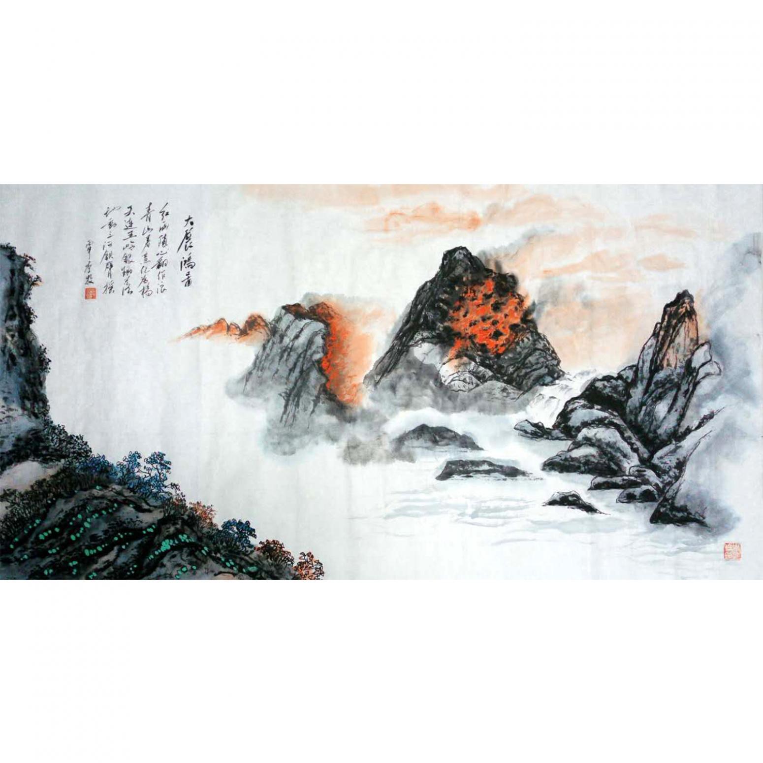 李牧国画作品《【大展宏图】作者李牧》