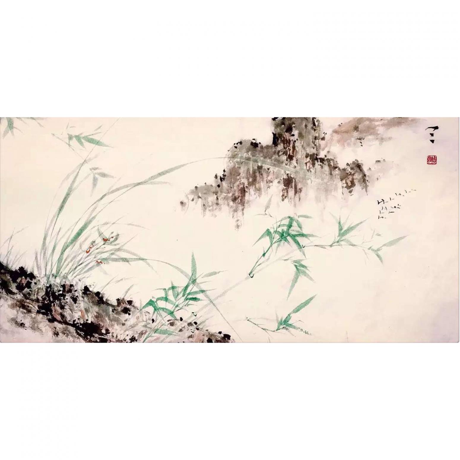 周牧天国画作品《【雾山袅绕】作者周牧天》