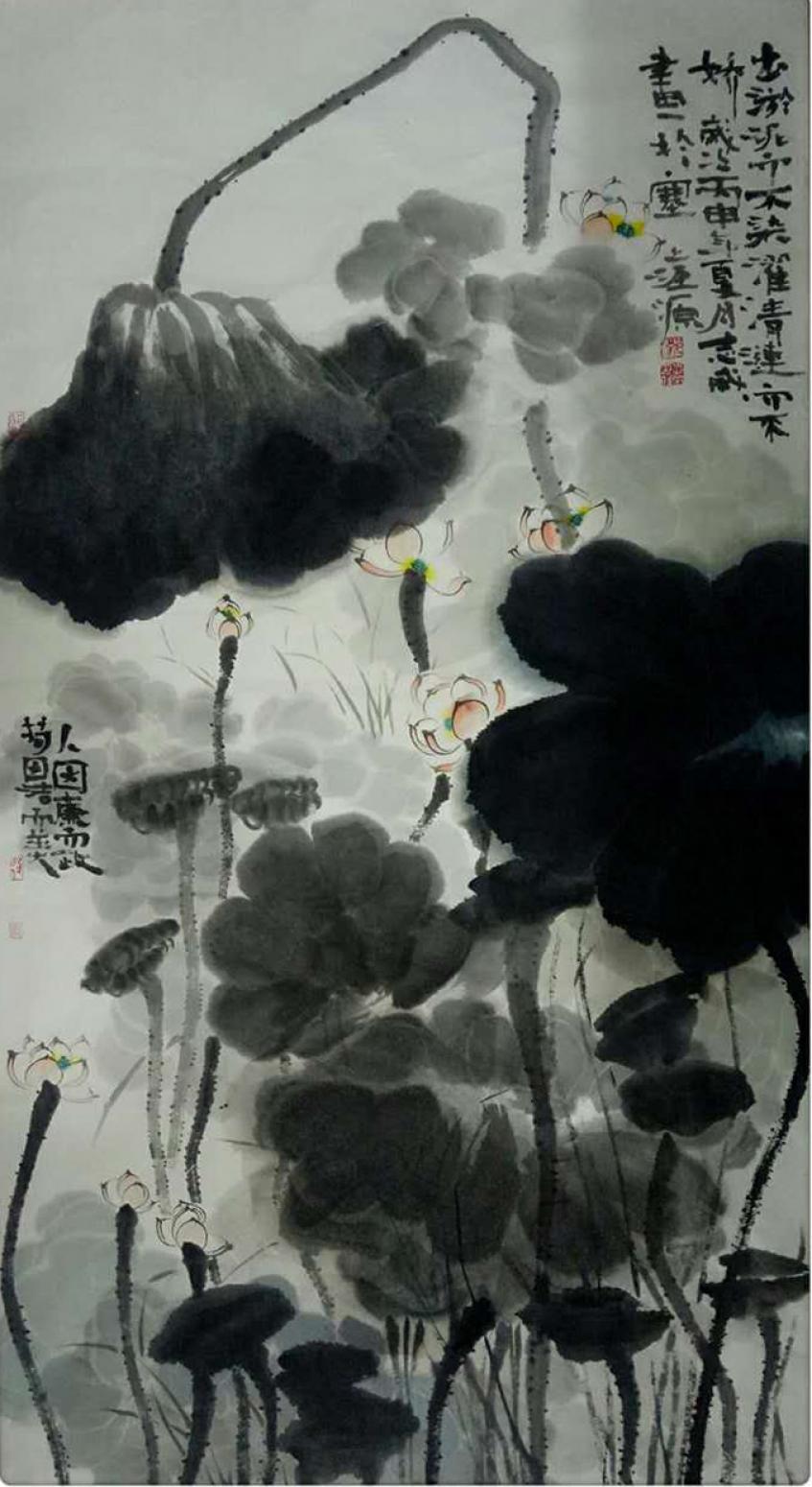 郭志威国画作品《【梦莲】作者郭志威》【图0】