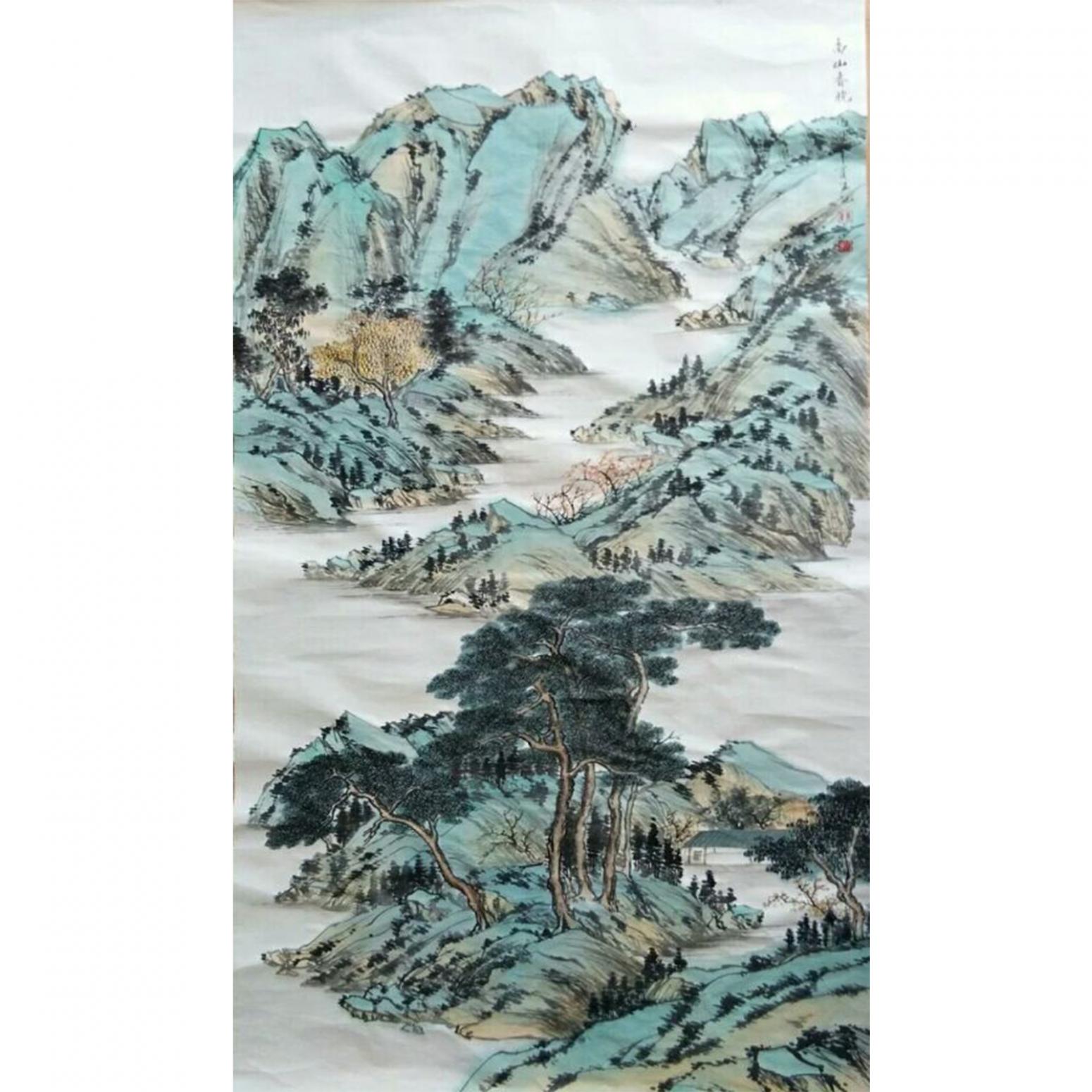 陈亚龙国画作品《【山水1】作者陈亚龙》