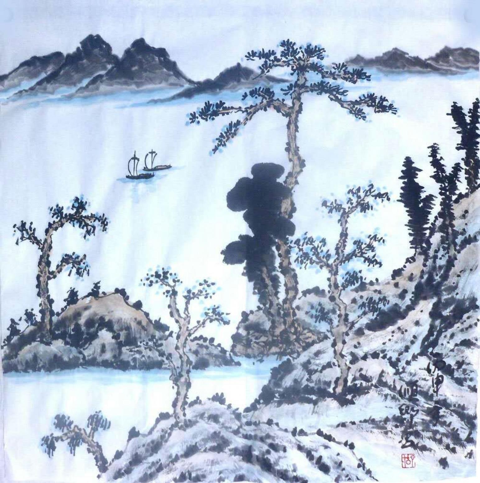 胡顺卿国画作品《【山水】作者胡顺卿》【图0】