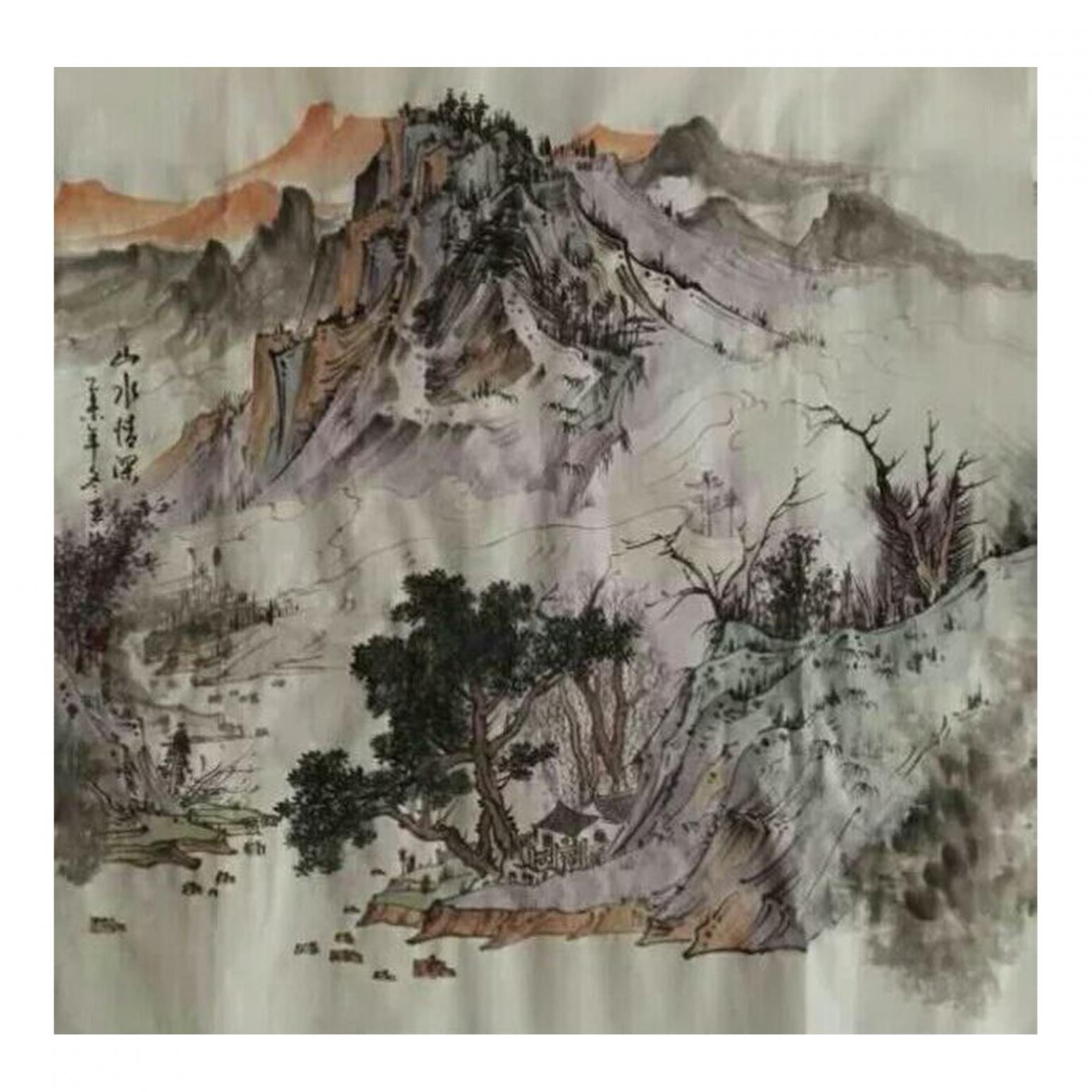 陈亚龙国画作品《【山水6】作者陈亚龙》