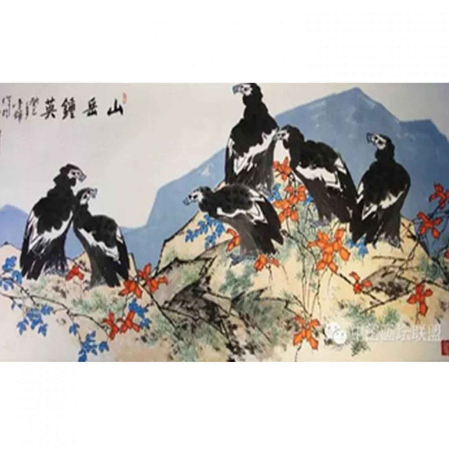 李铎国画作品《【花鸟13】作者李铎》