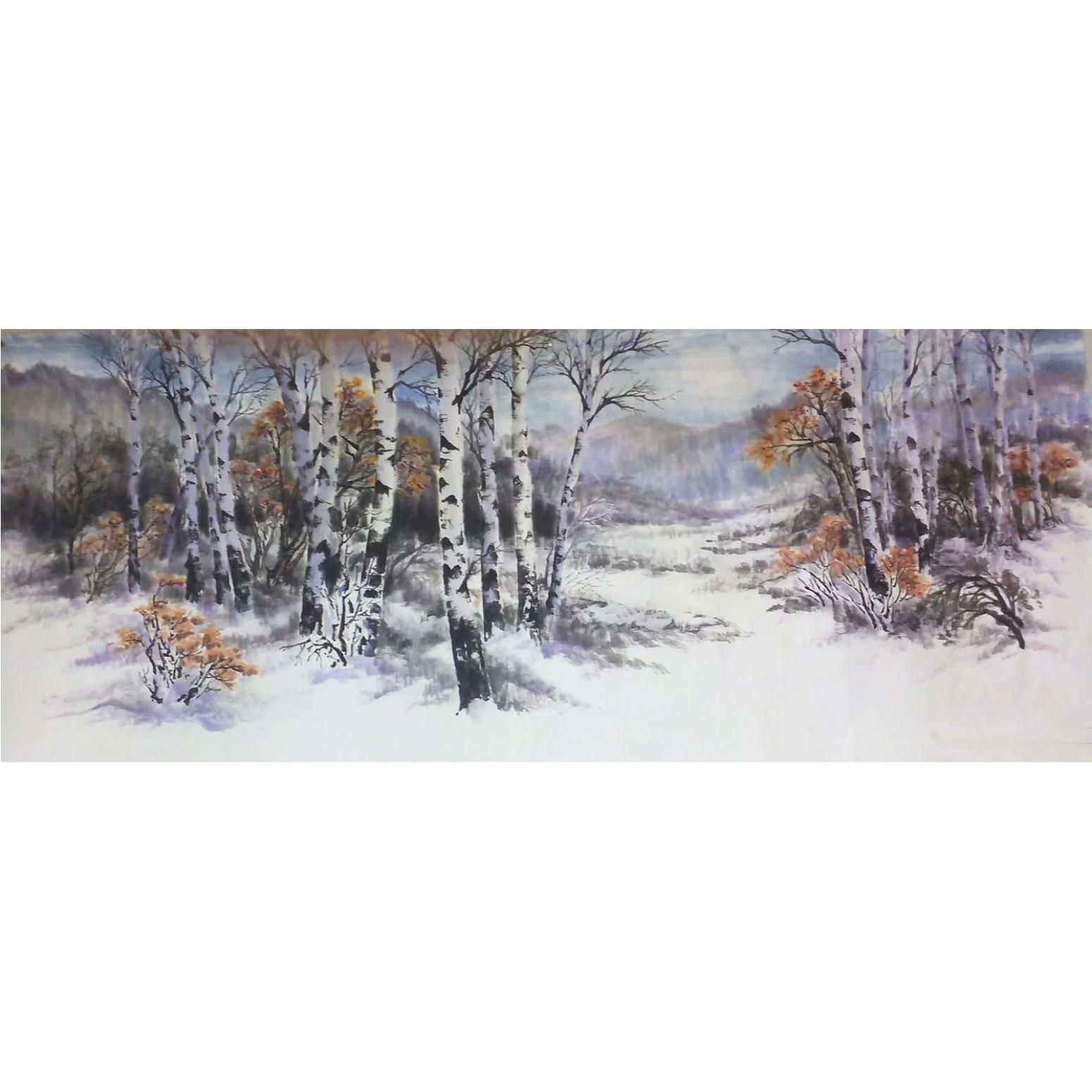 许金玉国画作品《【雪之景】作者许金玉》