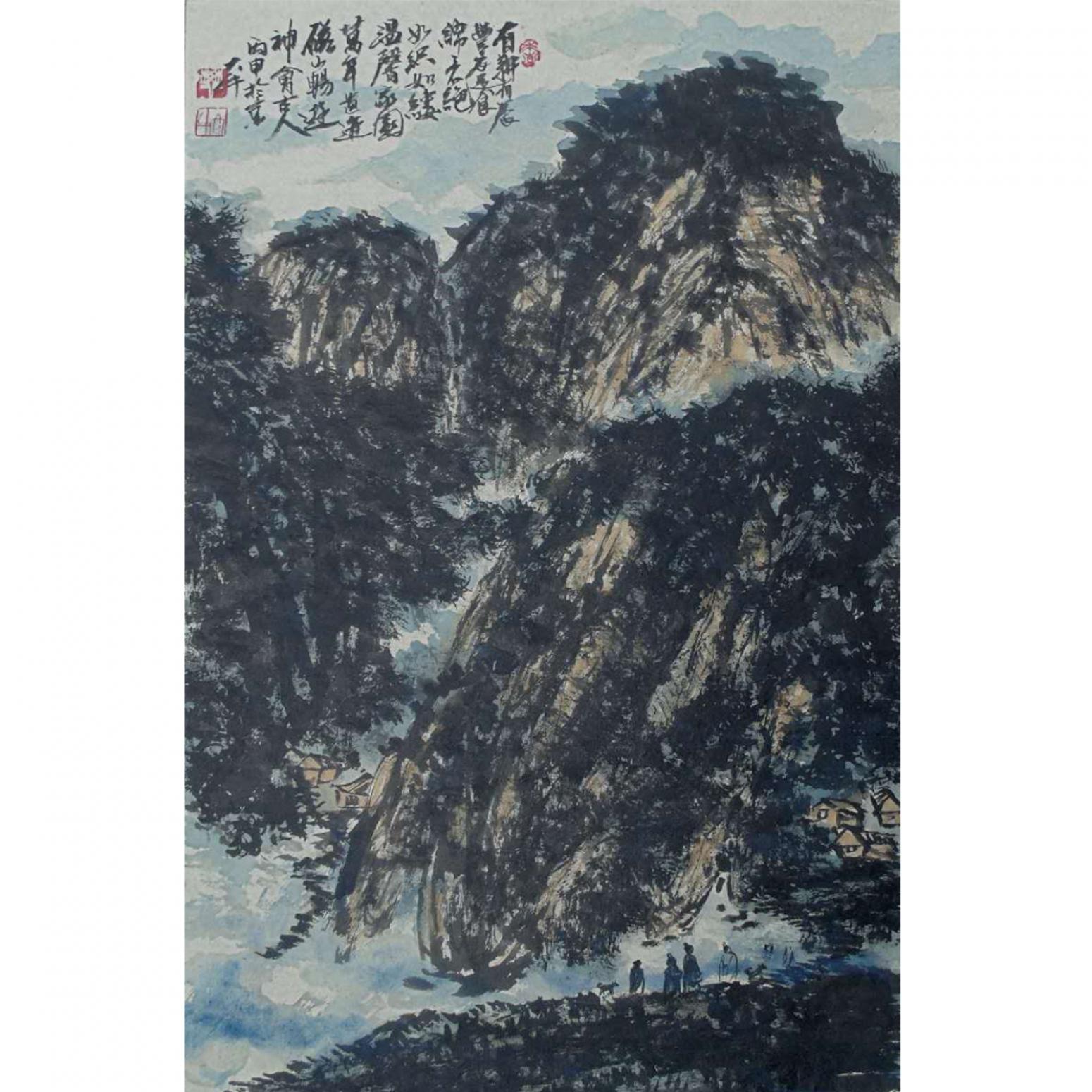 樊大牛国画作品《【高山】作者樊大牛》