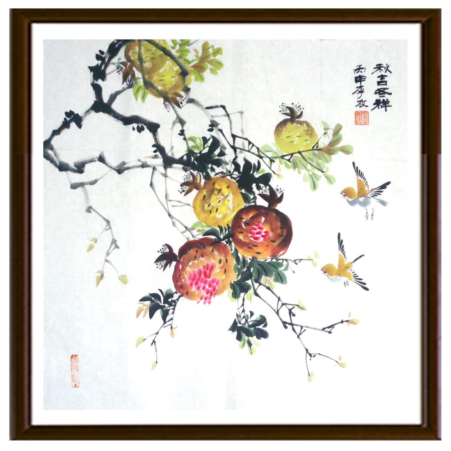 李牧国画作品《【秋吉冬祥】作者李牧》【图2】