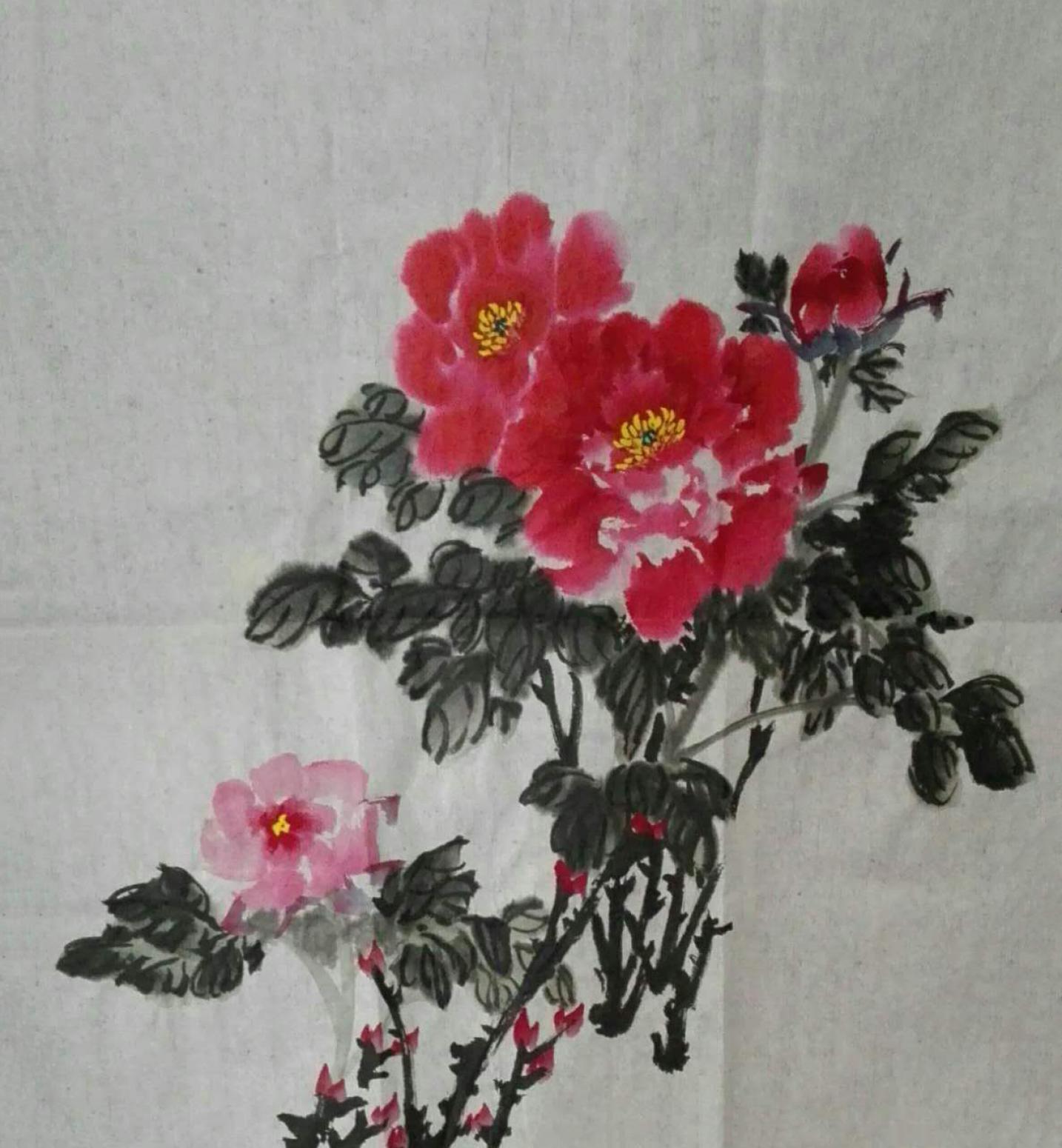 李丽芳国画作品《【富贵花】作者李丽芳》【图0】