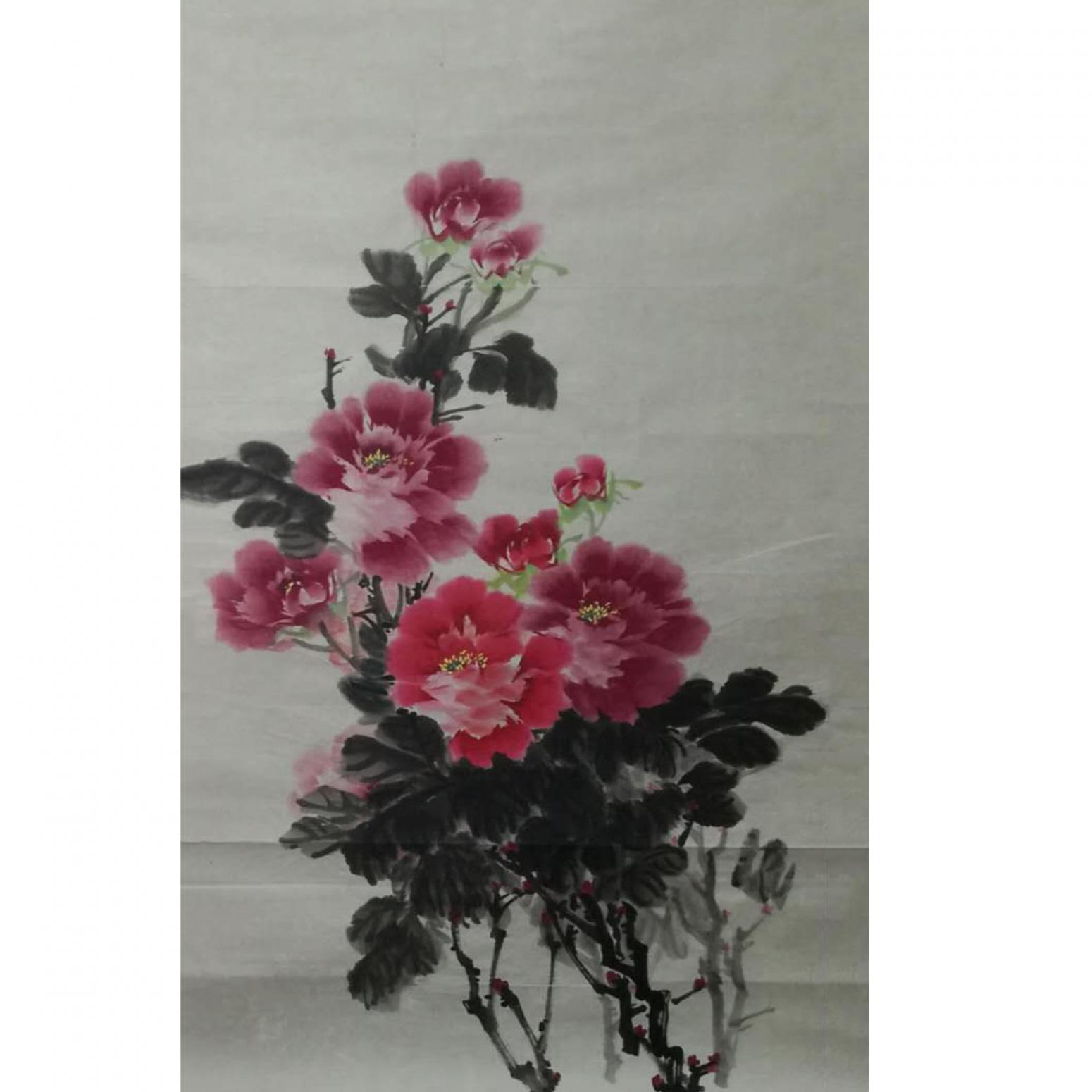 李丽芳国画作品《【鲜花】作者李丽芳》